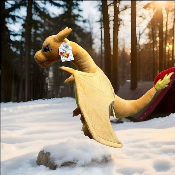 Build A Bear Giant CHARIZARD 2ft Pokemon Plush, Hat, Scarf Jumbo Nintendo - Picture 4 of 12